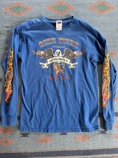 Daytona Beach 69th Bike Week 2010 Long sleeve Shirt Blue Biker Medium Motorcycle