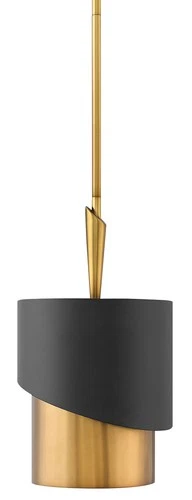 Fredrick Ramond FR34317 Brass Gigi Single Light 10"W Mini Pendant - Picture 1 of 5