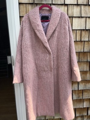 Marina Rinaldi Max Mara Group Pink Alpaca Wool Blend Coat  Sz 16  Worn Once
