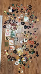 Vintage Lot Buttons Bakelite Multicolor Shapes