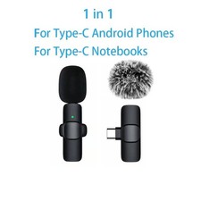Wireless Lavalier Clip Microphone Mini Mic for Android iPhone Laptop Live Gaming