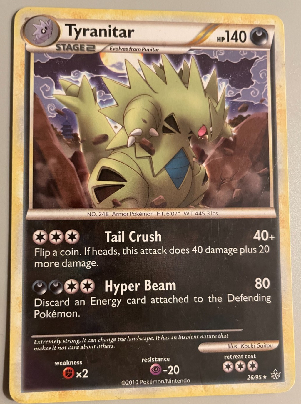 Tyranitar 26/95 Unleashed 2010 Regular Rare