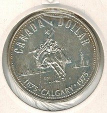 1975  Canadian Calgary SILVER Dollar