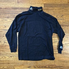Vintage 90s Pittsburgh Steelers Starter Turtleneck Long Sleeve Retro Size Large