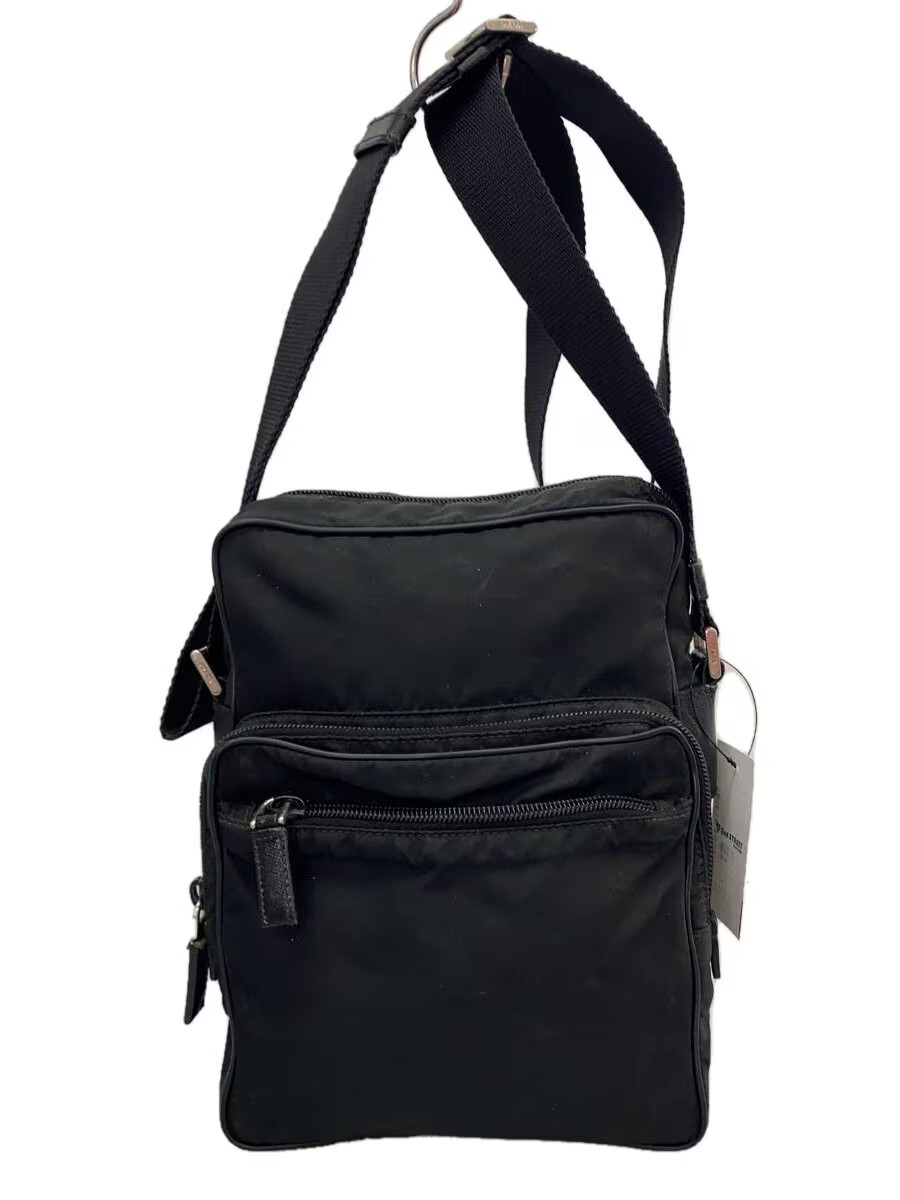 PRADA Black Triangle Logo Camera Shoulder Bag