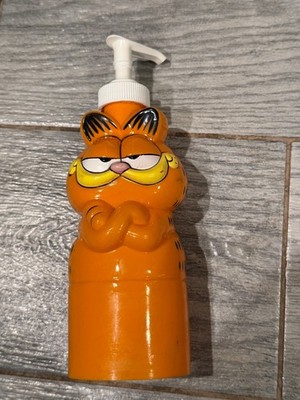 Garfield Cat Liquid Soap Dispenser Jim Davis Cartoon 10 oz Vintage 70s Bathroom