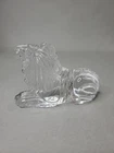 VTG Waterford Crystal African Lion Figurine Art Glass Paperweight 7" Elegant