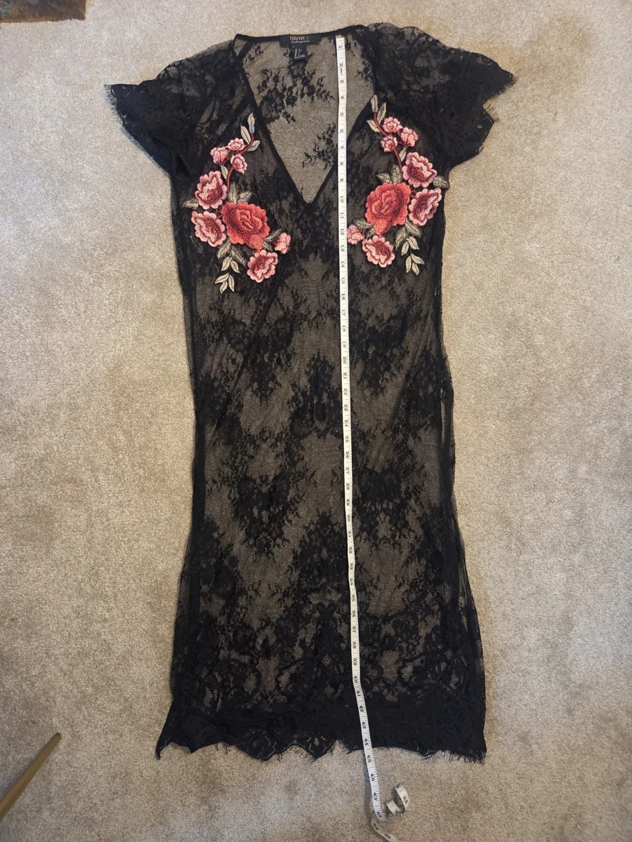 forever 21 black embroidered dress Buy FOREVER 21 Women Black Embroidered A-Line Dress - Dresses for Women  2119357