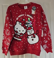 Hello Kitty Light Up Christmas Sweatshirt NWT X-Small