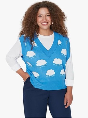 Trendyol Damenpullover in Übergröße   Clouds   UK-Größe 18