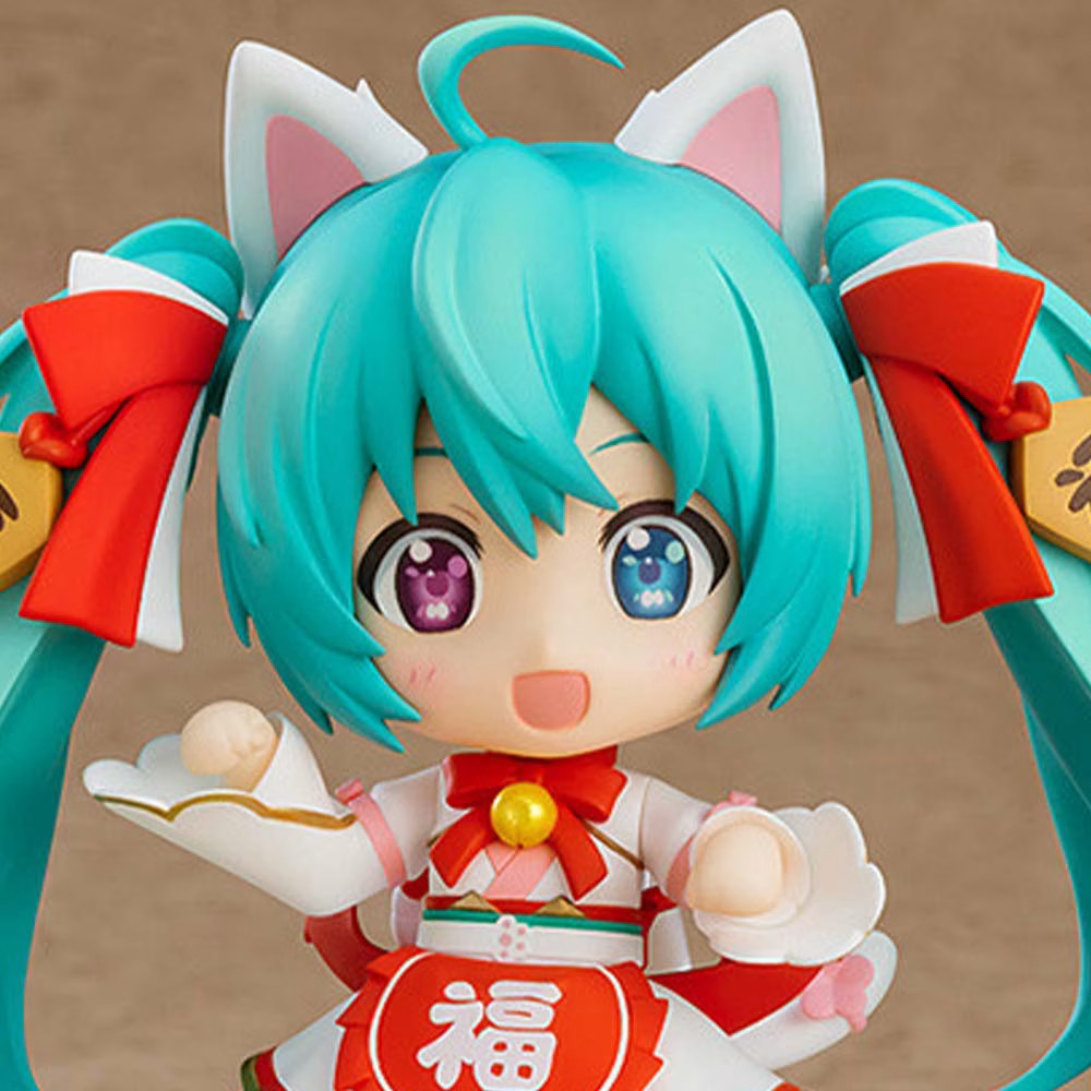Figurine Maneki Miku Nendoroid 1777 Vocaloid - Statuette Miku Hatsune Chat de la Chance 10cm