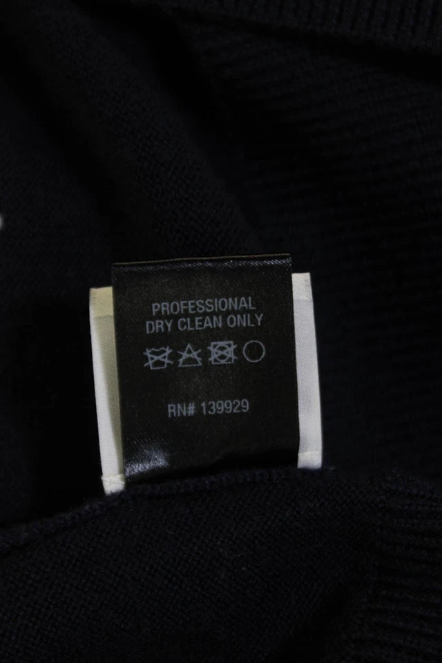 Adam Lippes Womens Cotton Long Sleeve V-neck Lace Knit Top Blue Size XS - Image 4 of 4