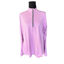 Nike Running Dri-Fit Element 1/2 Zip Pullover Thumbholes XL Lavender
