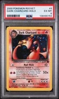 Dark Charizard 4/82 Holo Unlimited Team Rocket Pokemon TCG Unlimited PSA 6