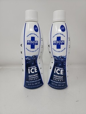 Rescue Detox Instant Cleansing Energy Blueberry Ice Lot of 2 Exp 06/26