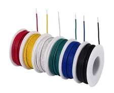 TUOFENG 24 awg Wire Solid Core Hookup Wires-6 Different Colored Jumper 30ft or
