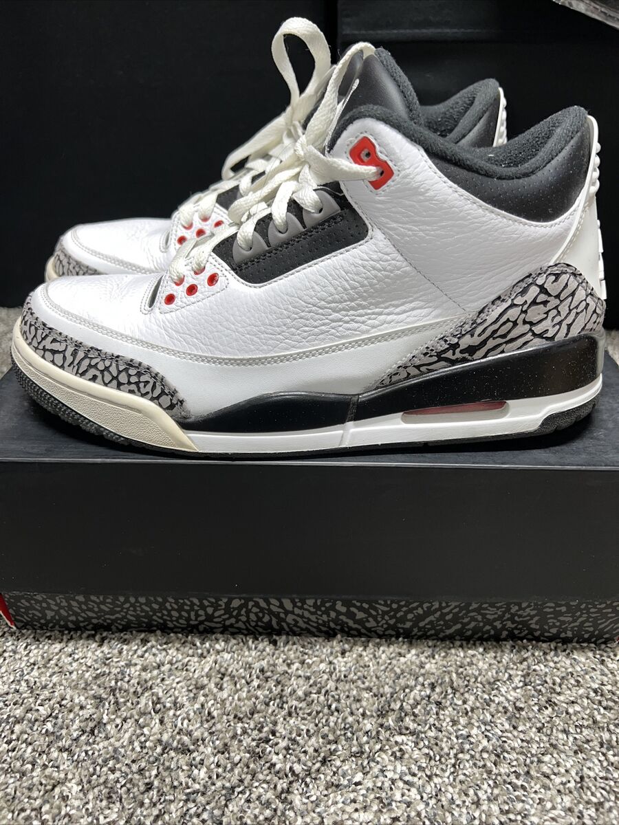 NIKE AIR JORDAN III 3 RETRO WHITE BLACK CEMENT GREY INFRARED NIKE AIR JORDAN III 3 RETRO WHITE BLACK CEMENT GREY INFRARED