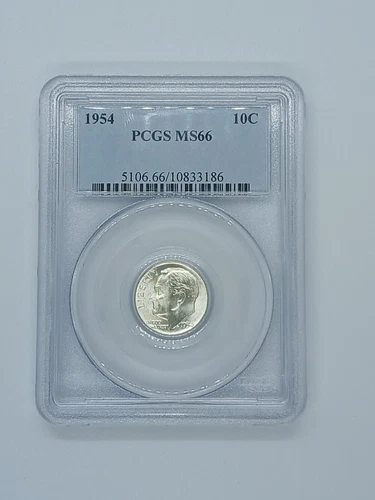 1954 Roosevelt Dime PCGS MS66