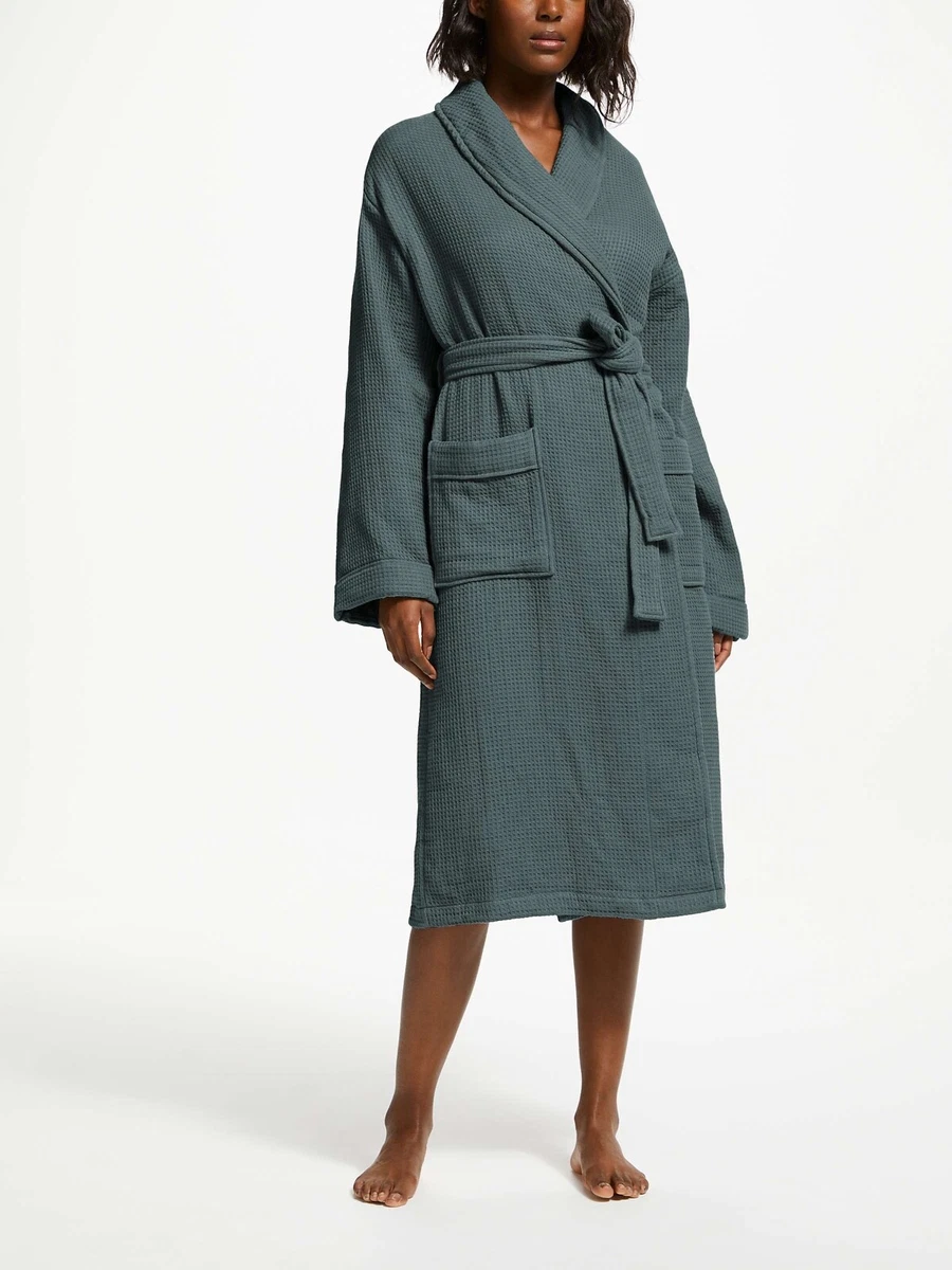 JOHN LEWIS STEEL GREY WAFFLE UNISEX DRESSING GOWN ROBE. SMALL / MEDIUM. NEW  | eBay