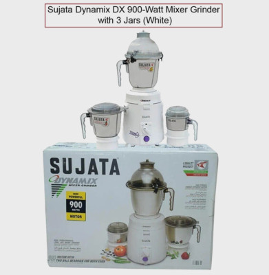 Sujata Dynamix 900W Heavy Duty Mixer Grinder with 3 Jars, 220V