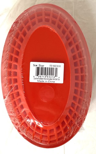 36 - New Star Foodservice 44164 Fast Food Baskets 9.25 x 6 Inch Oval Red - Picture 3 of 3