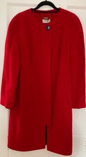 Planet Red Cashmere Blend Coat Size 14 Bnwt Rrp £249