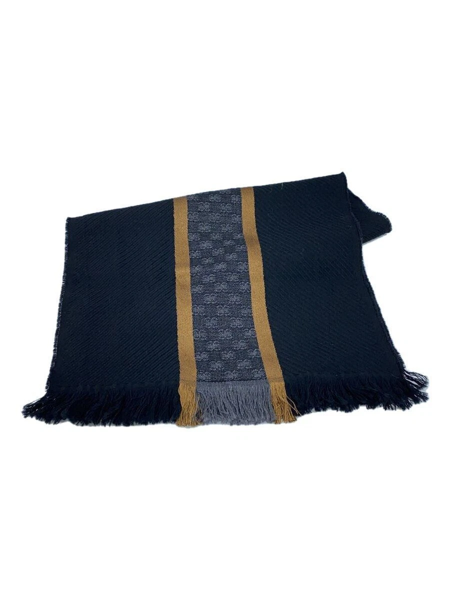 Echarpe femme GUCCI logo GG soie mélangée laine noir 162226 4G636 1065 occasion