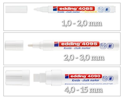 Edding Kreidemarker 4085 4090 4095 Kreidestift Fensterfarbe alle Farben