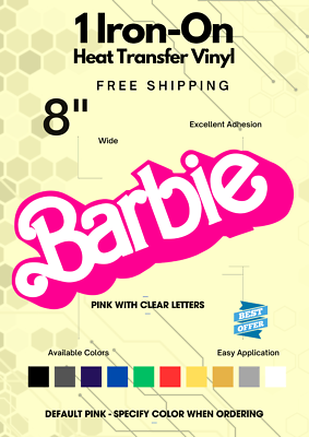 BARBIE logo design Pink with Clear Letters 8