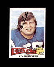 Ken Mendenhall Signed 1975 Topps Baltimore Colts Autograph