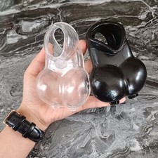 Male Scrotum Testicle Pendant Ball Stretcher Cage Penis Delay Ring Chastity