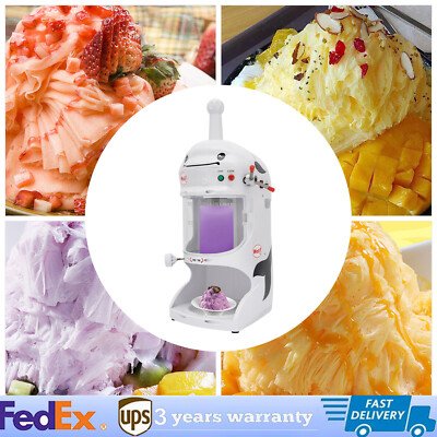 Ice Cub Shaved Ice Machine Commercial Ice Shaver Snow Cone Maker Premium 350W