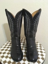 MADE IN USA BLACK LIZARD LEATHER TONY LAMA 8570 WESTERN COWBOY BOOTS 10.5 D