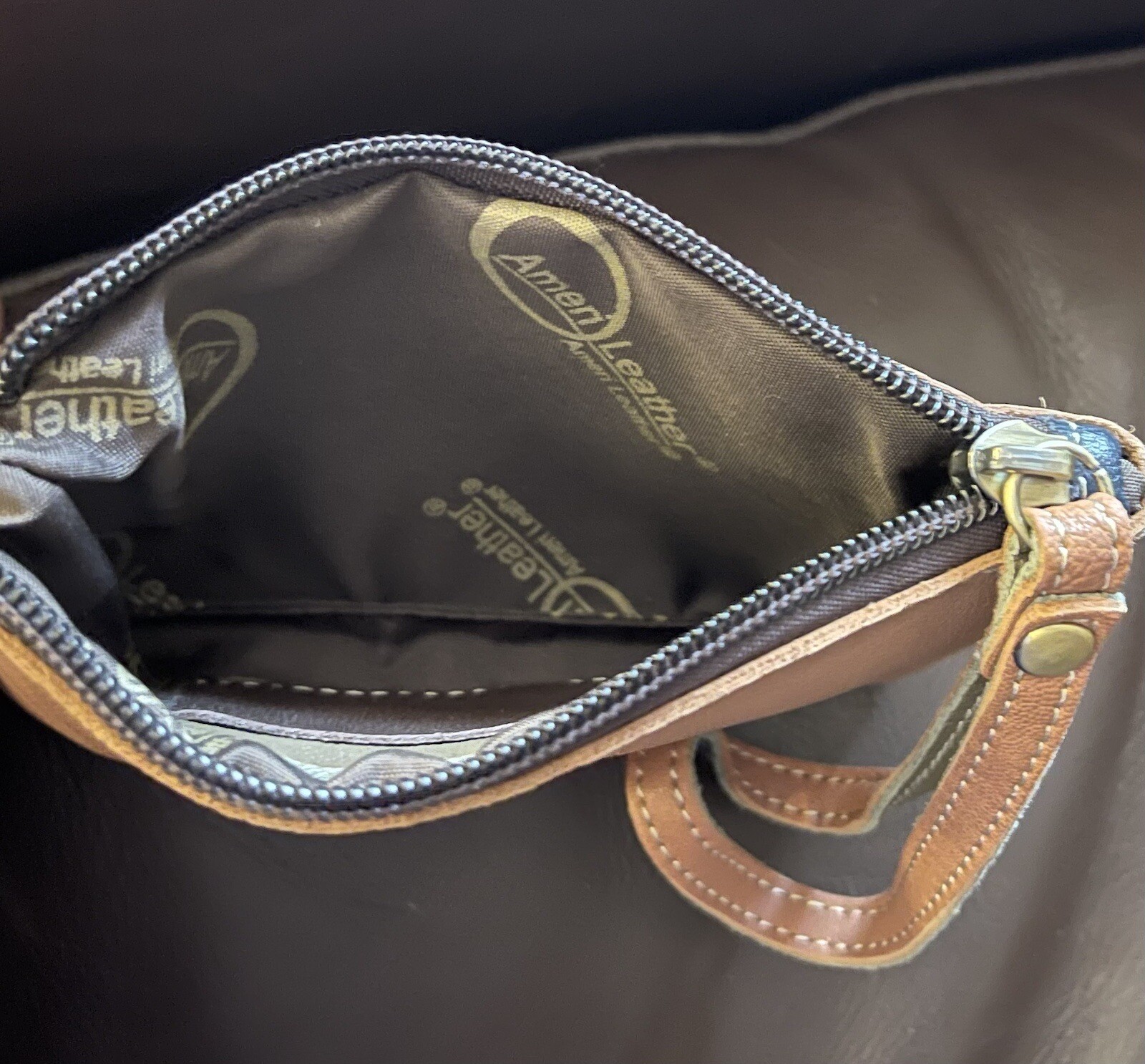 Genuine Leather Ameri Leather Women’s Brown/Dark … - image 3