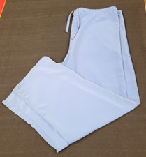 Uniform Advantage Scrub Pants M Blue Tie Waist Pockets Polyester