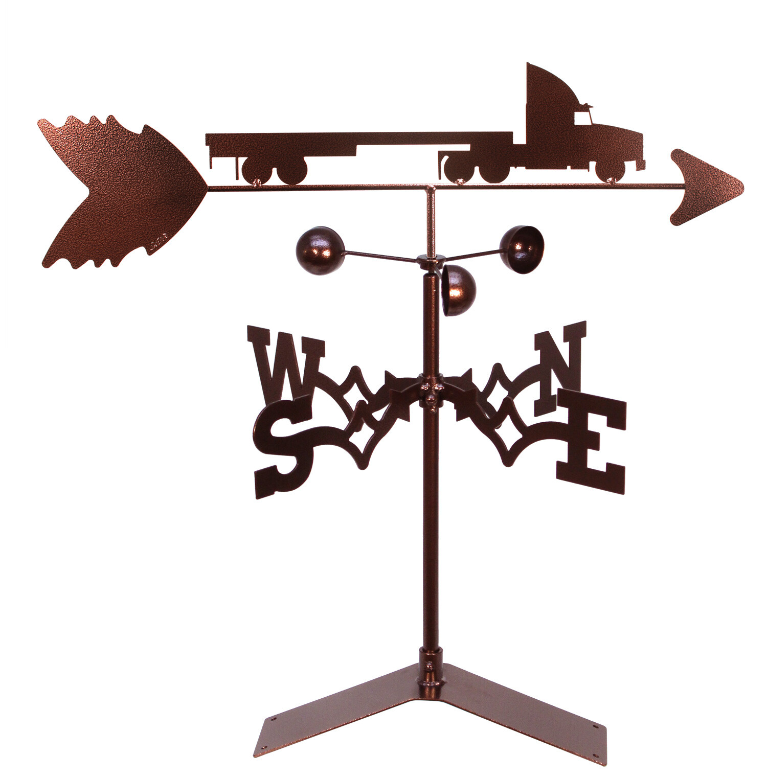 SWEN Products SEMI TRUCK with FLATBED TRAILER Steel Weathervane eBay