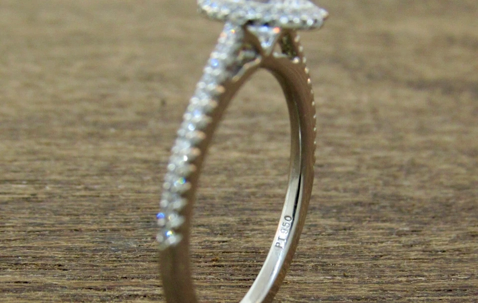 RITANI Platinum Halo Diamond Engagement Ring Setting - Image 3 of 4