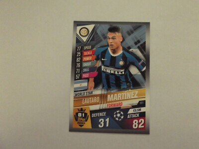 Match Attax 101 19/20 ''LAUTARO MARTINEZ'' #W81 World Star Trading Card