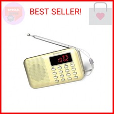 Retekess PR11 AM FM Radio Portable, Rechargeable Transistor Radios Small, with H