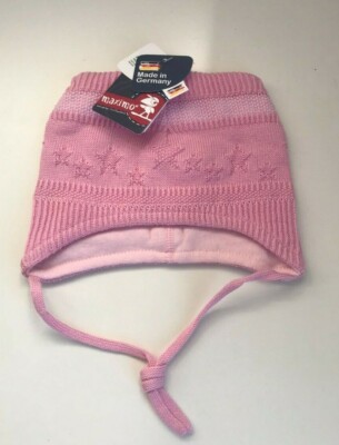 2xMaximo Baby Mädchen Strickmütze/rosa Größe 43 neu mit Etikett kostenloser Versand UK Verkäufer