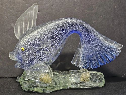 Vintage Possible Murano/Possible Spain Glass Fish 12" Long 7lbs WHAT A BEAST!