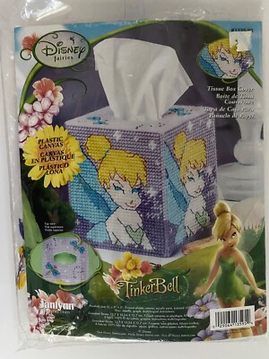 Janlynn Disney Fairies Plastic Canvas Kit Tinker Bell Tissue Box Cover 1135-95