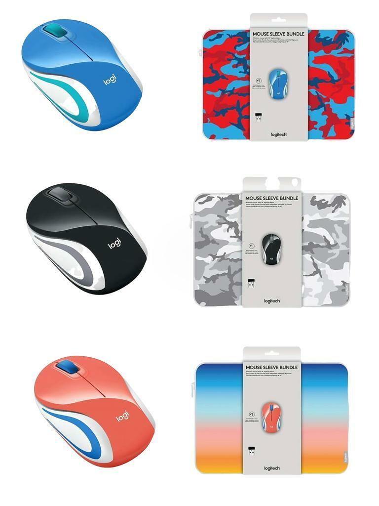 Logitech Mouse Sleeve Bundle, Red/Blue Camo