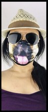 3EA Animal Dog Unisex Double Layer Face Mask Reusable Washable Cover Masks Cloth