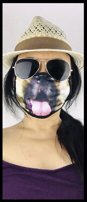 Adult Face Mask, 4 Layer Face Mask, Dog Prnt Face Mask, Cotton Face