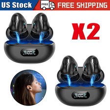 Bluetooth 5.3 Wireless Earbuds Ear Clip Bone Conduction Headphones Sport Headset
