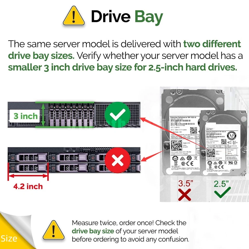 Lot 2.5" 8FKXC Drive Caddy For Dell PowerEdge R430 R630 R730 R730xd T630 MD1220 - Image 3 of 4