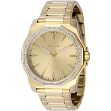 Invicta Men's Watch Speedway Quartz Crystal Bezel Yellow Gold Bracelet 49108