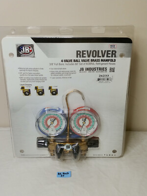 #ad Jb Industries 26233 Manifold Gauge 4 Valve New Old Stock $240.91