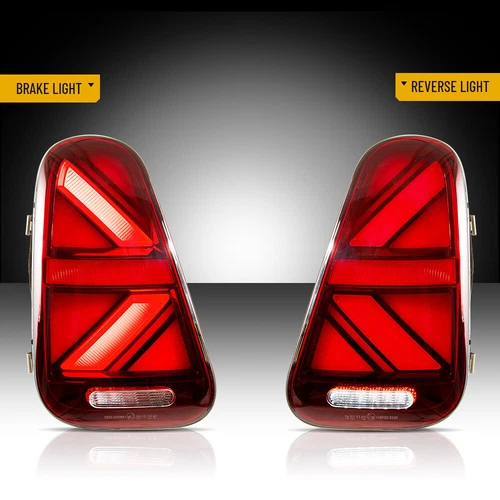 LED Red Tail Lights For 2001-06 BMW Mini Cooper R50 R52 R53 Rear Lamps w/Startup - Picture 9 of 18